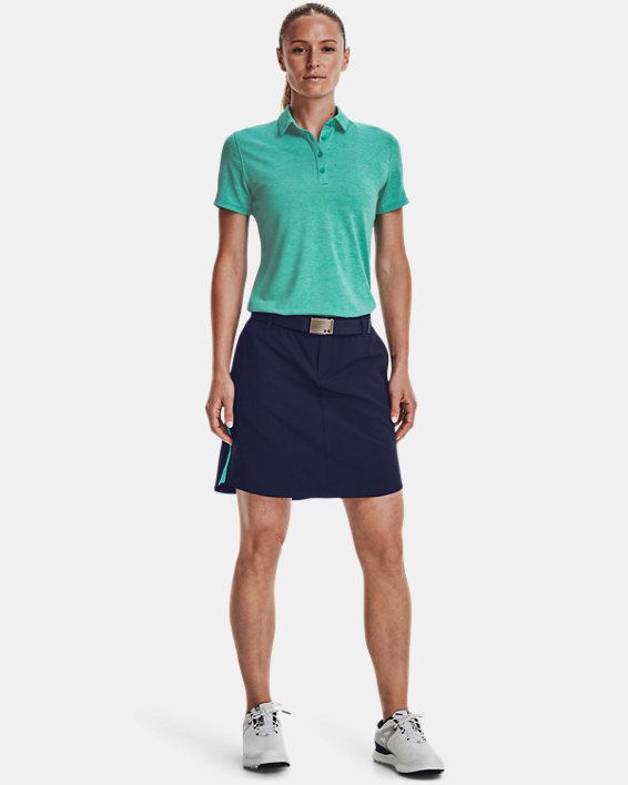 Women's UA Zinger Short Sleeve Polo, Green, pdpMainDesktop image number 2
